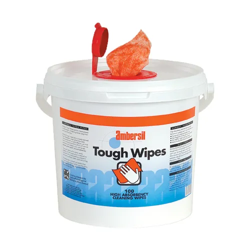 Ambersil Tough Wipes extra-strong industrial cleaning wipes
