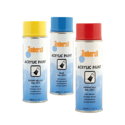 Ambersil acrylic aerosol paint for industrial touch-up