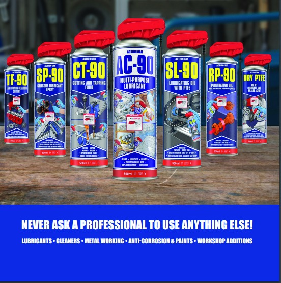 Action Can Aerosols — AC-90, CT-90, SP-90 Industrial Range